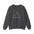 Peace & Peaks Sweatshirt — Minimal Mountain Christmas Crewneck