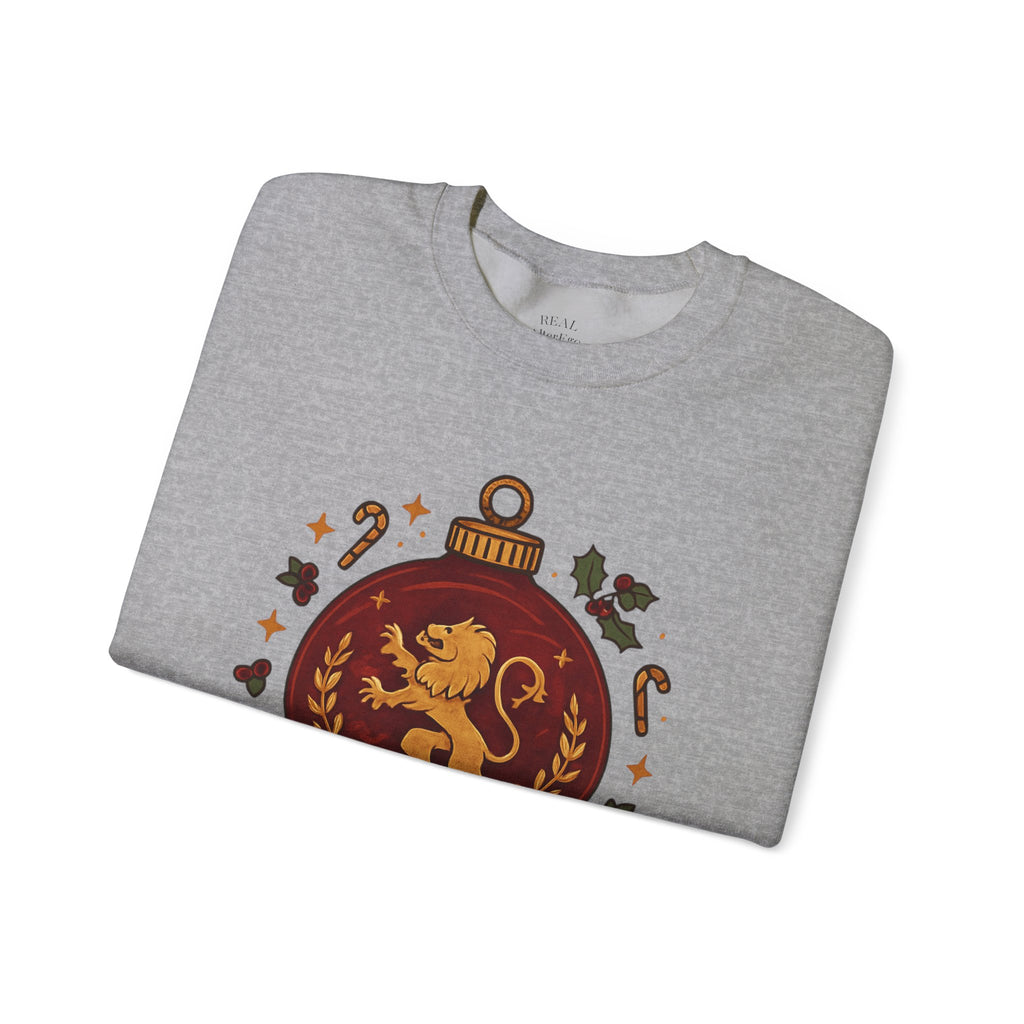 Gryffindor Holiday Sweatshirt — Festive Hogwarts Lion Crewneck