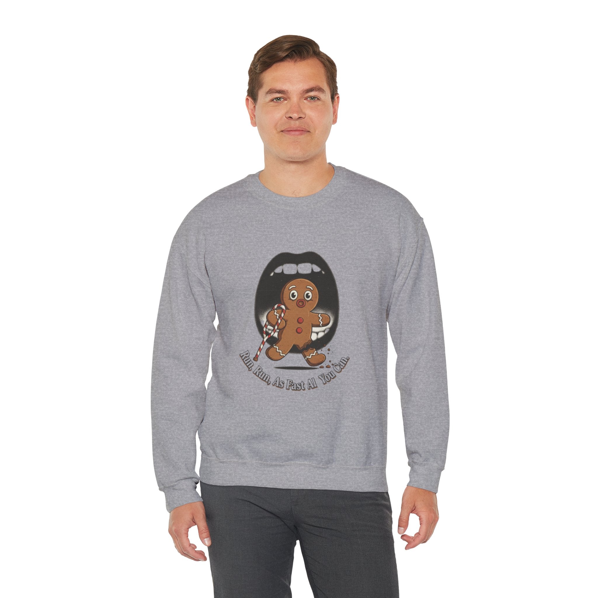 Gingerbread Bites Sweater — Funny "This Bites, So Pass Me the Milk" Crewneck