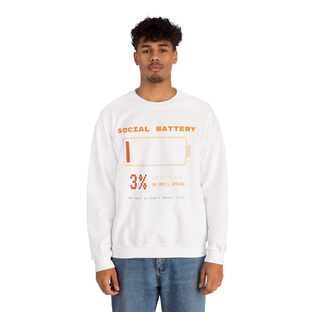Social Battery 3% Crewneck Sweatshirt