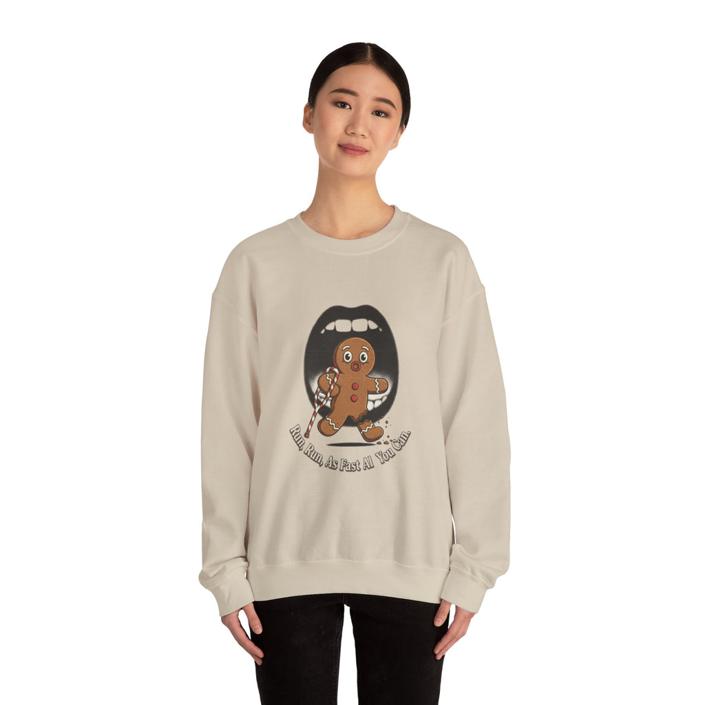 Gingerbread Bites Sweater — Funny "This Bites, So Pass Me the Milk" Crewneck