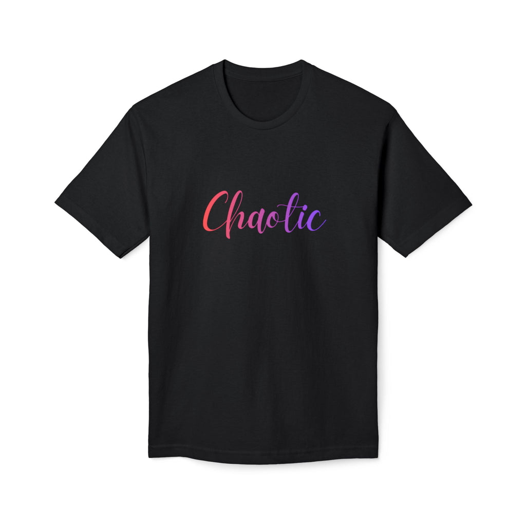 Chaotic Script T-Shirt — Feminine Gold Script "Chaotic" Tee