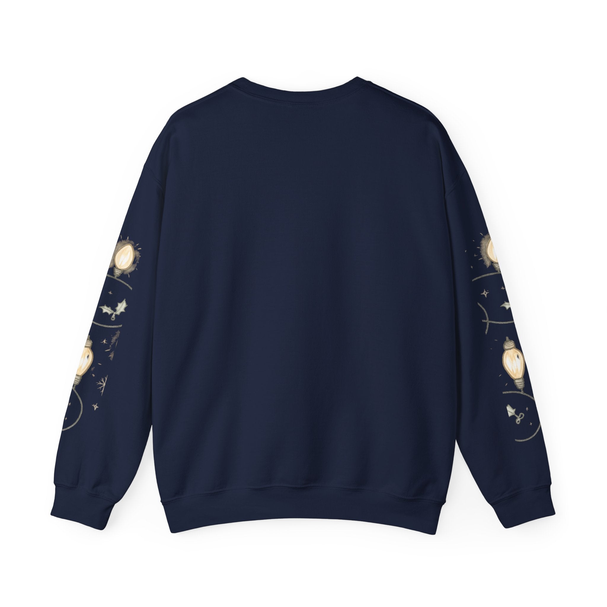 Christmas Lights Sleeve Crewneck Sweatshirt — Holiday Light-Up Sleeve Design