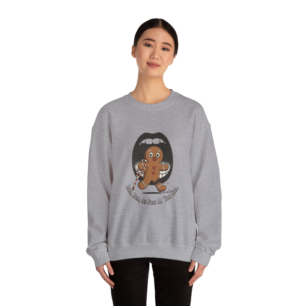 Gingerbread Bites Sweater — Funny "This Bites, So Pass Me the Milk" Crewneck
