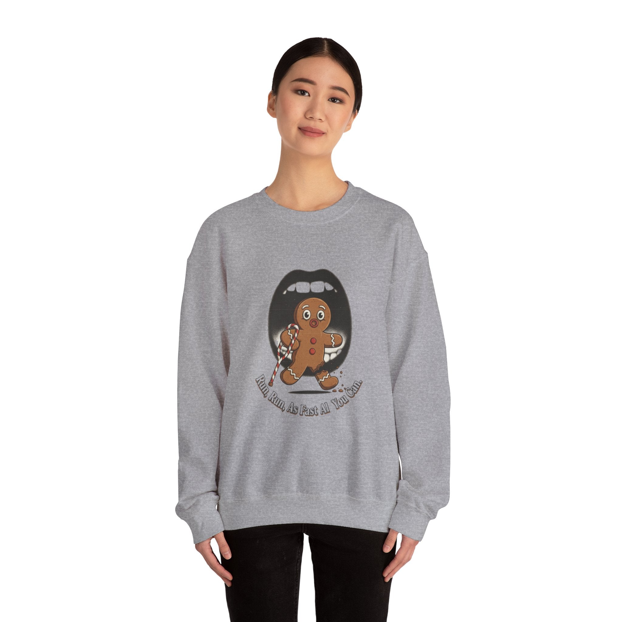 Gingerbread Bites Sweater — Funny "This Bites, So Pass Me the Milk" Crewneck