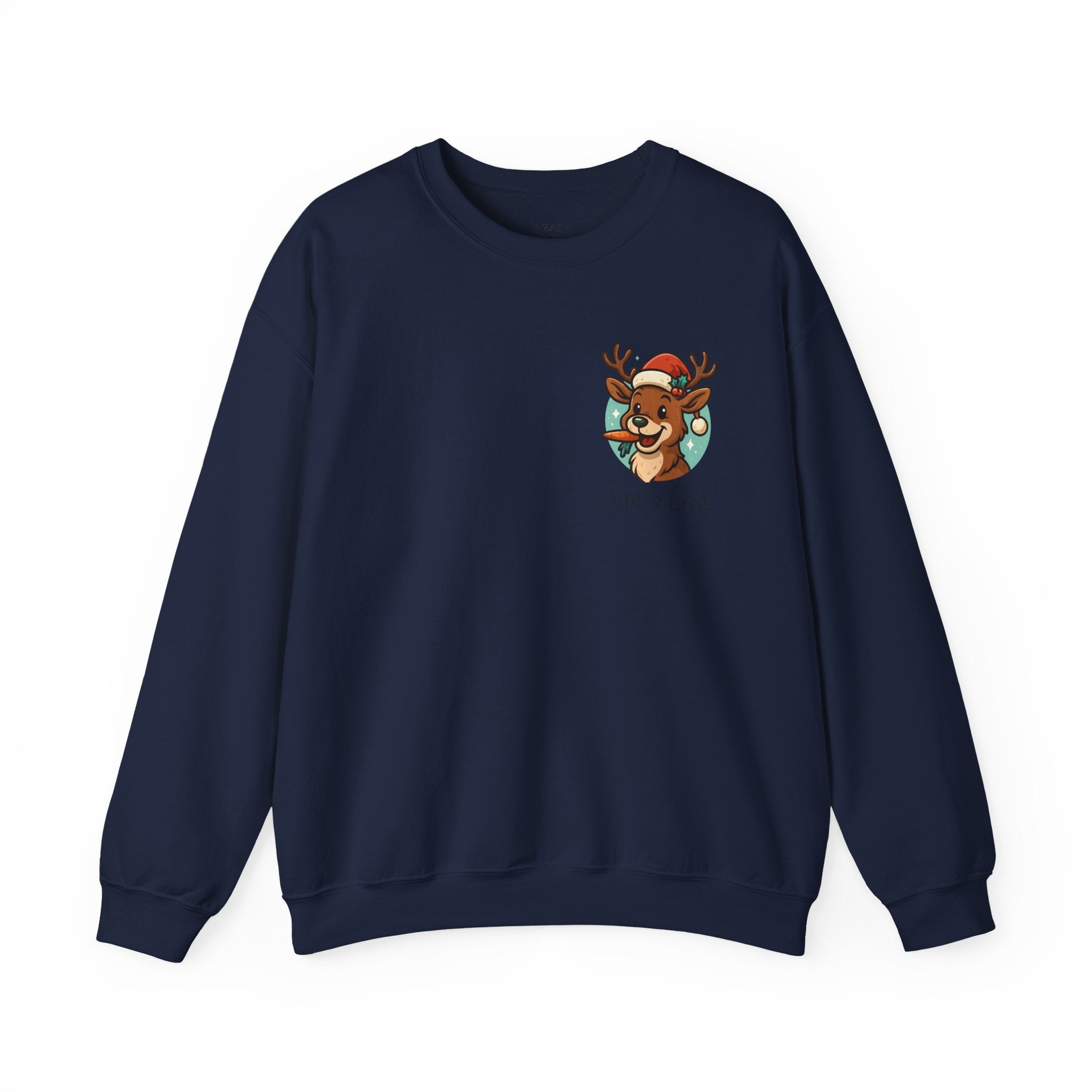 Crewneck Sweatshirt Cute Reindeer 'Santa Squad' Christmas Pullover