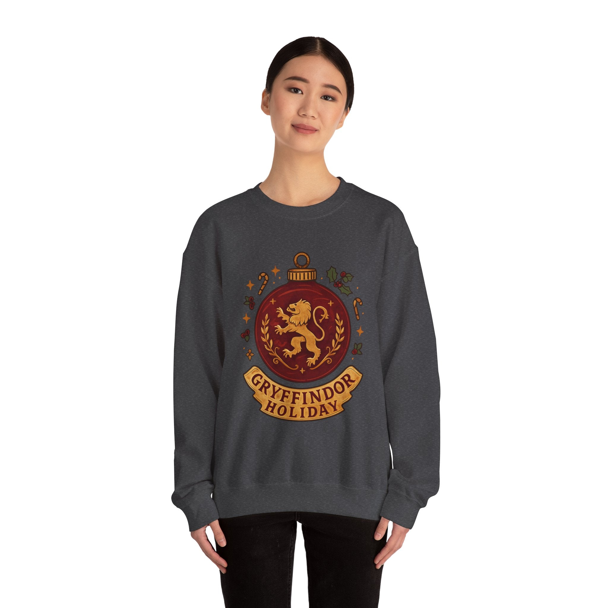 Gryffindor Holiday Sweatshirt — Festive Hogwarts Lion Crewneck