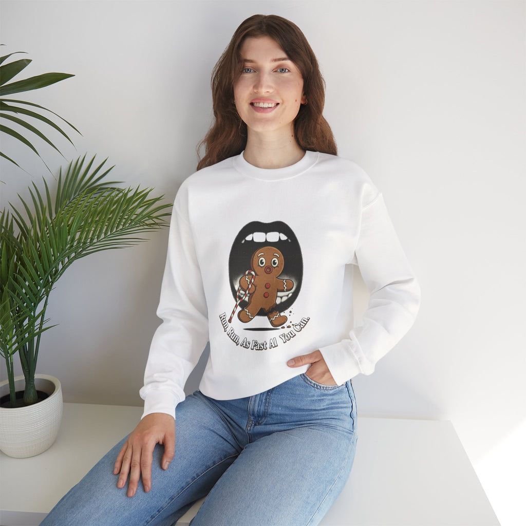 Gingerbread Bites Sweater — Funny "This Bites, So Pass Me the Milk" Crewneck