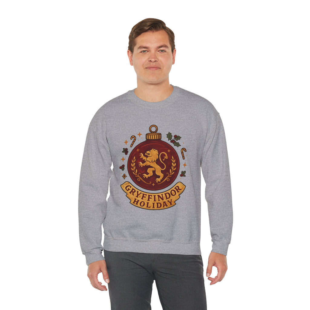 Gryffindor Holiday Sweatshirt — Festive Hogwarts Lion Crewneck