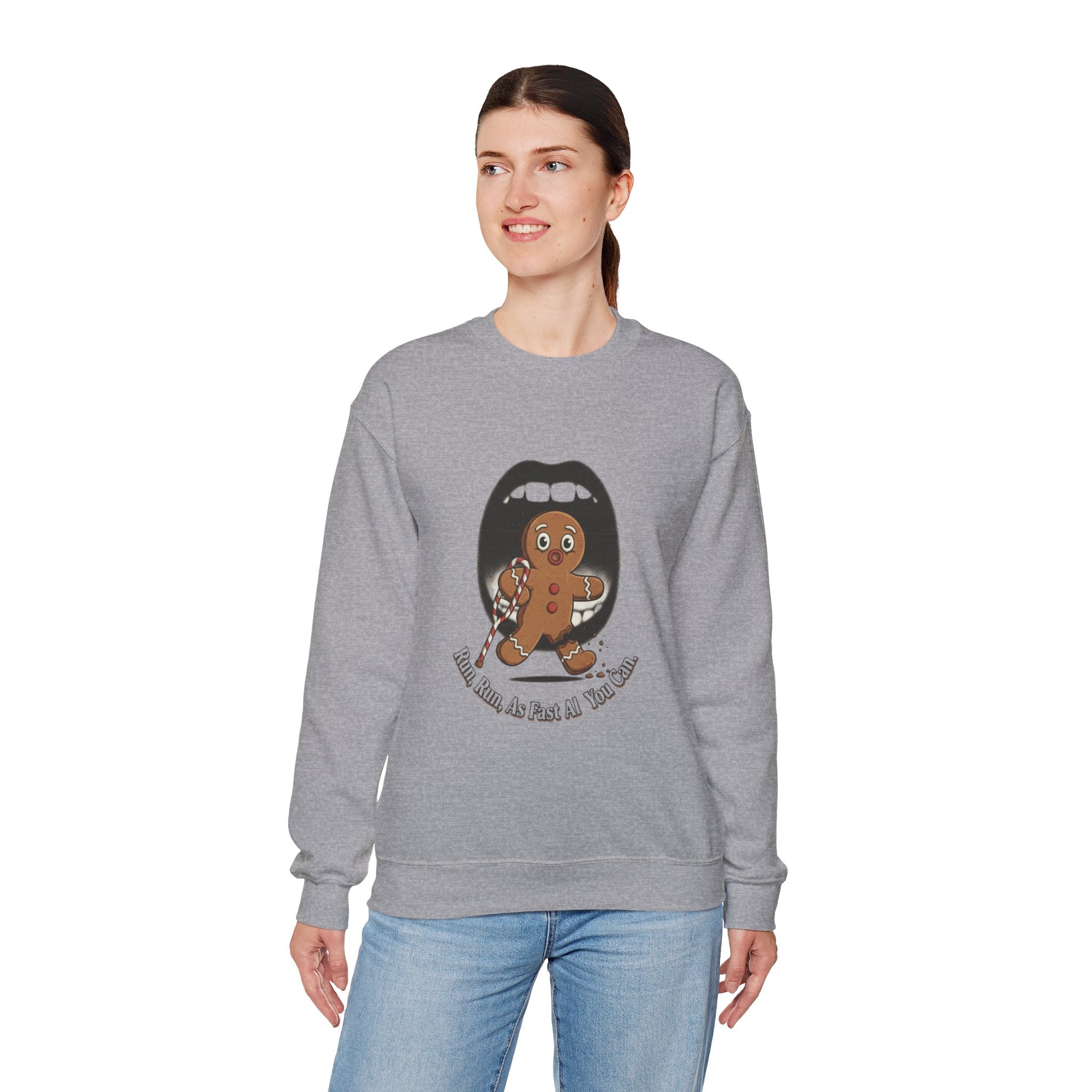 Gingerbread Bites Sweater — Funny "This Bites, So Pass Me the Milk" Crewneck