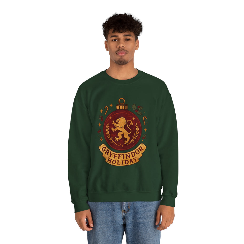 Gryffindor Holiday Sweatshirt — Festive Hogwarts Lion Crewneck
