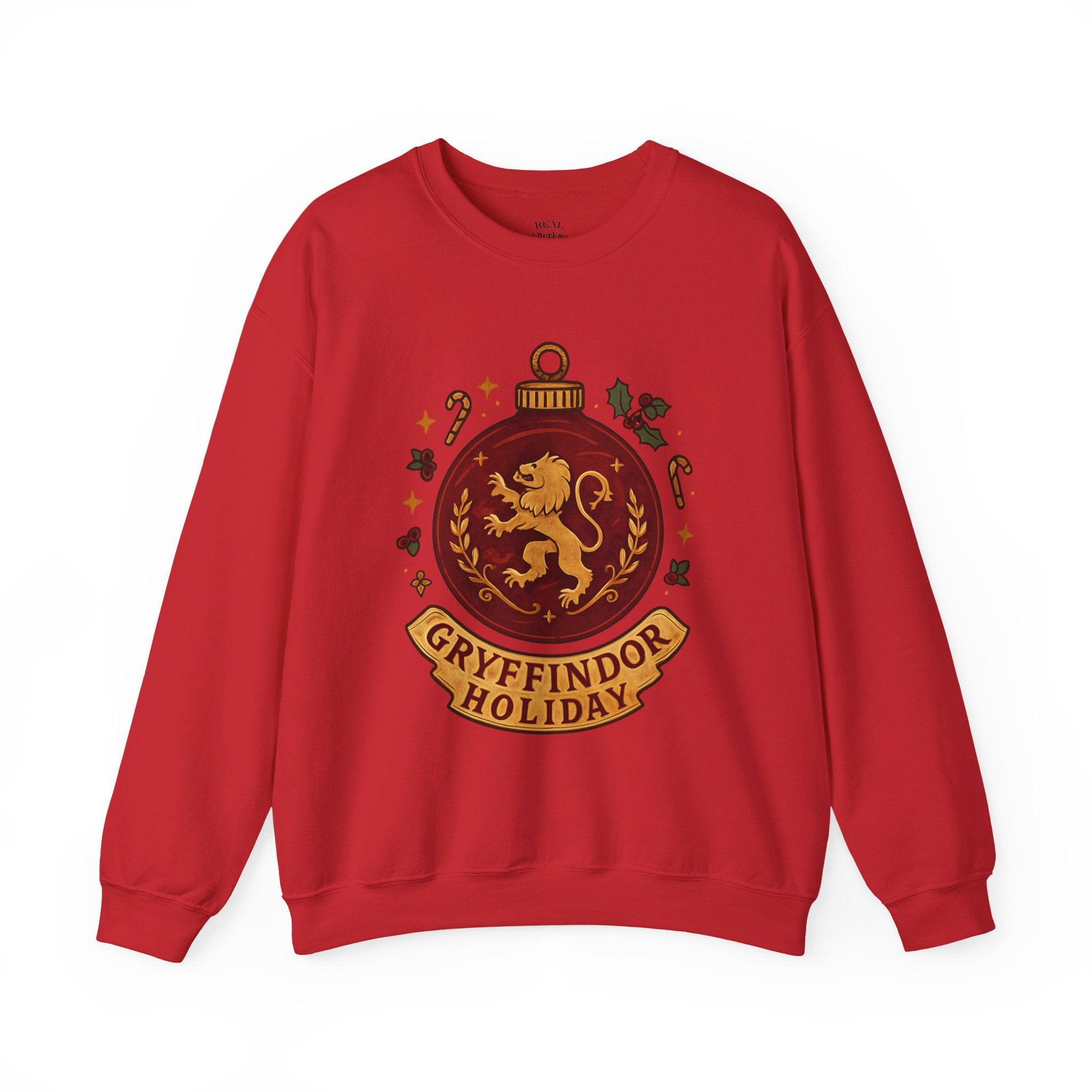 Gryffindor Holiday Sweatshirt — Festive Hogwarts Lion Crewneck