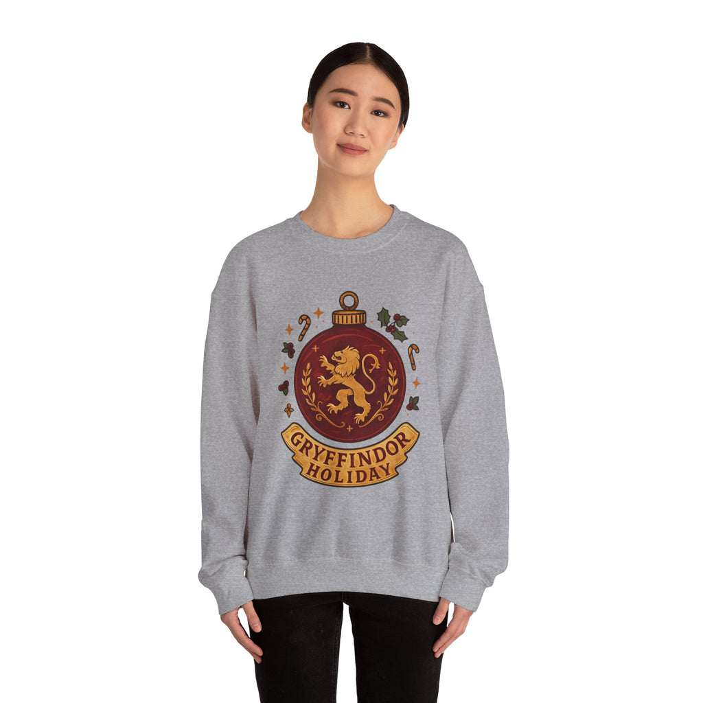 Gryffindor Holiday Sweatshirt — Festive Hogwarts Lion Crewneck