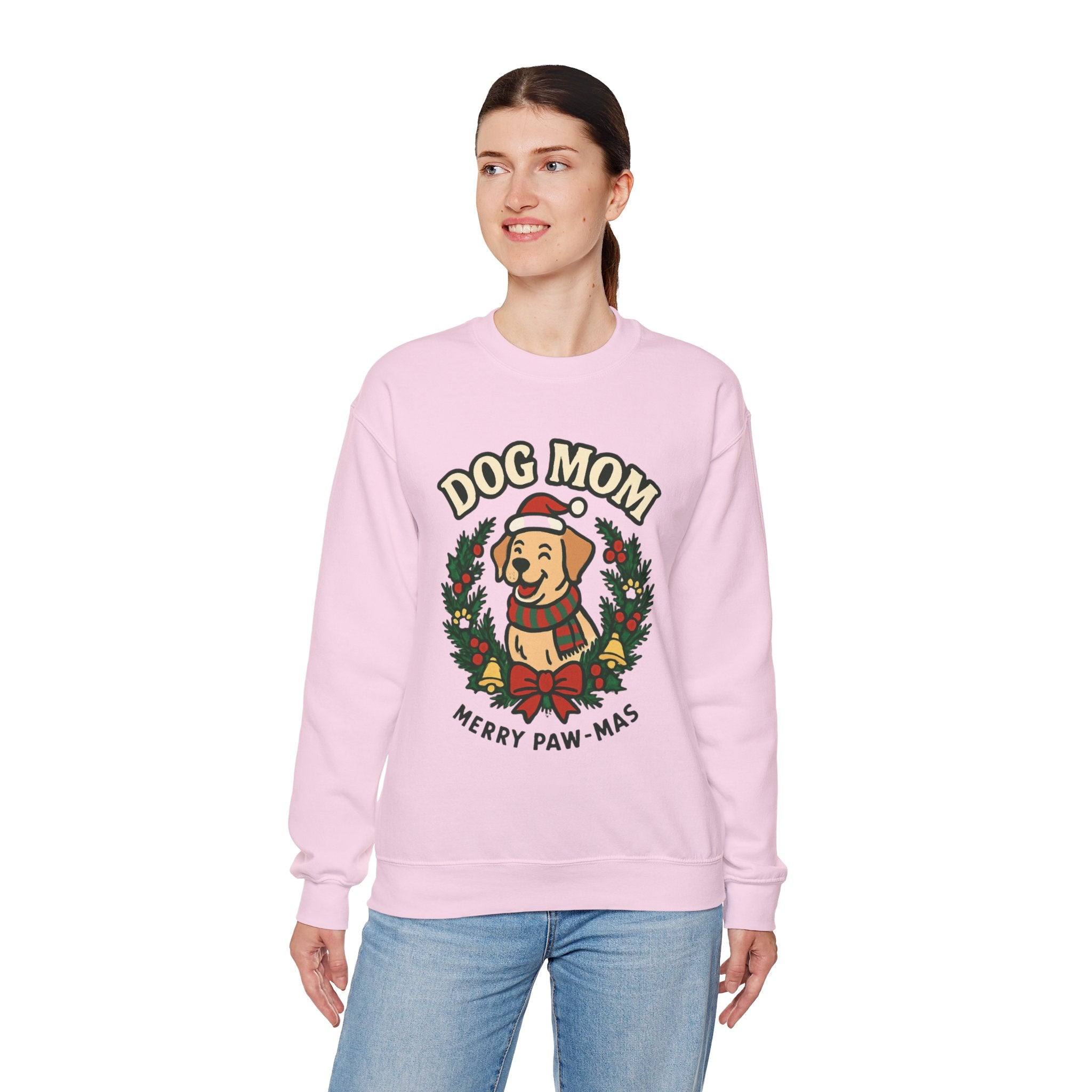 Dog Mom Sweatshirt — Merry Paw-mas Christmas Crewneck