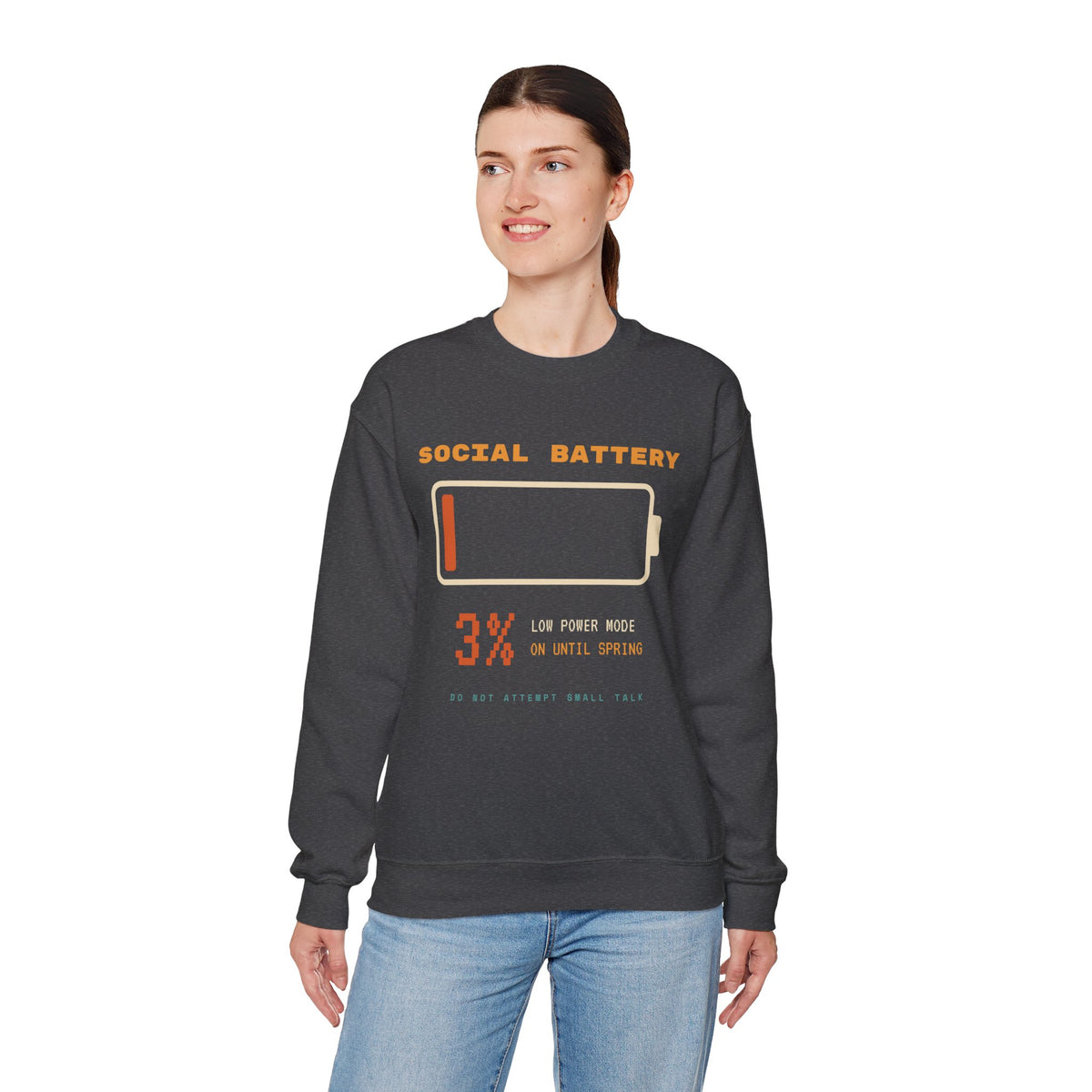 Social Battery 3% Crewneck Sweatshirt