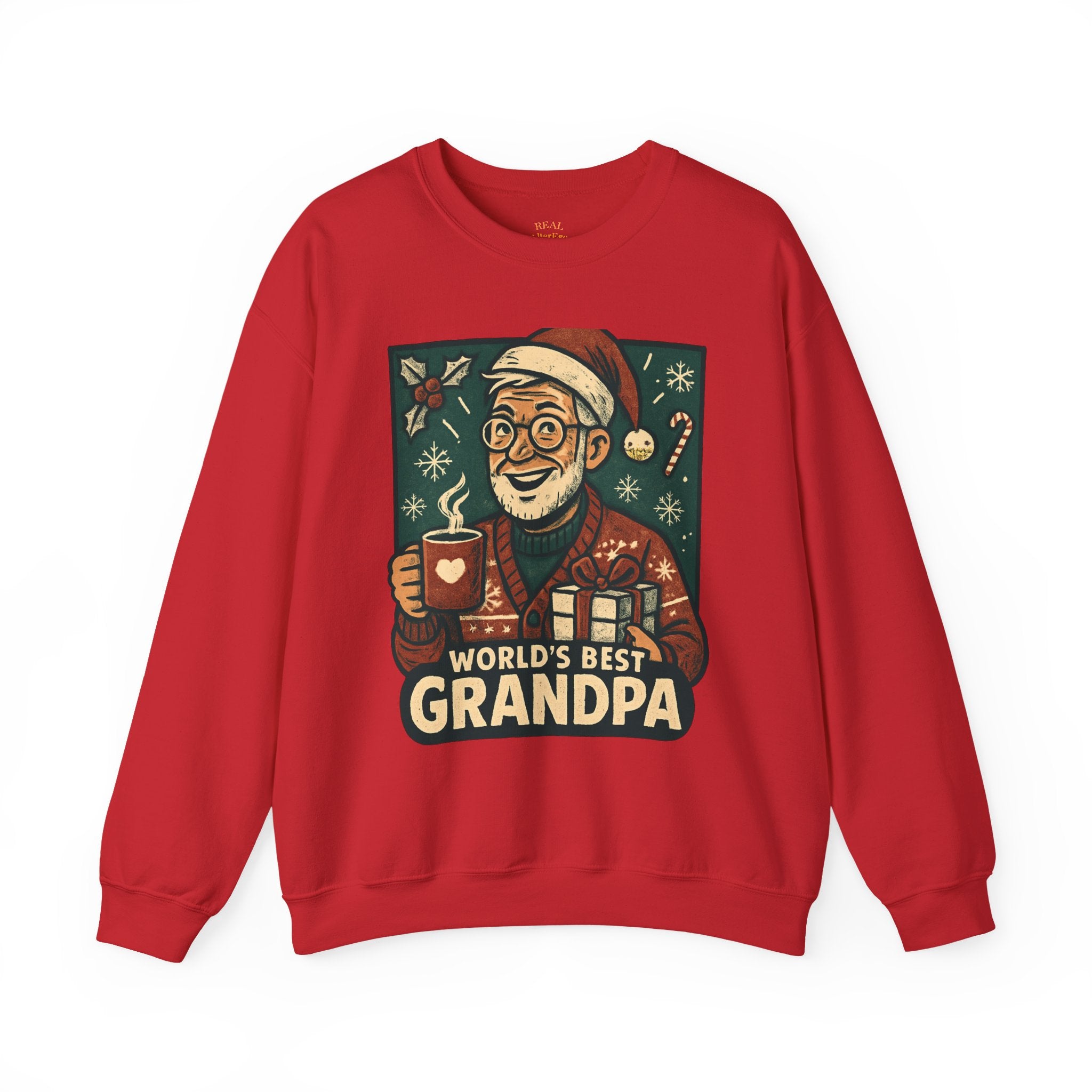 World’s Best Grandpa Christmas Sweatshirt — Cozy Holiday Grandpa Gift