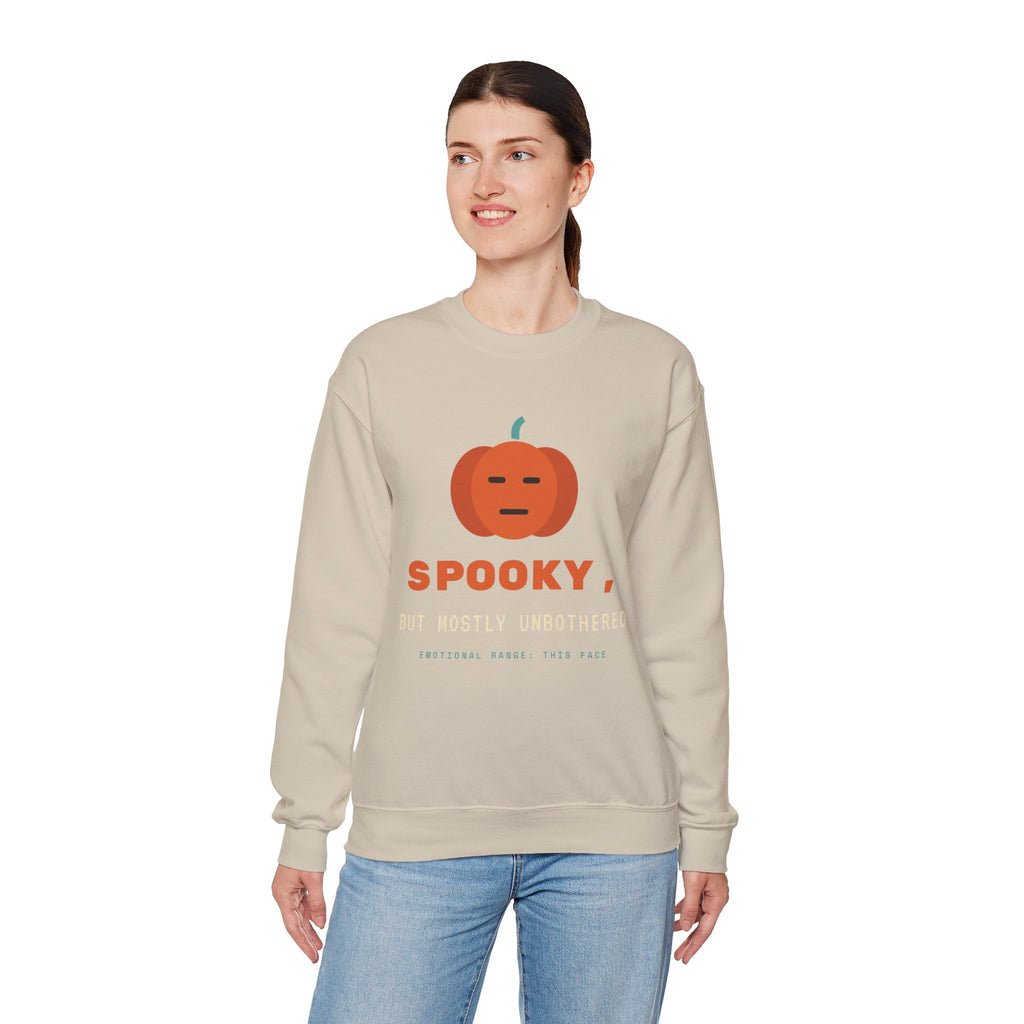 Spooky Pumpkin Crewneck Sweatshirt - Cute Minimal Halloween Pullover