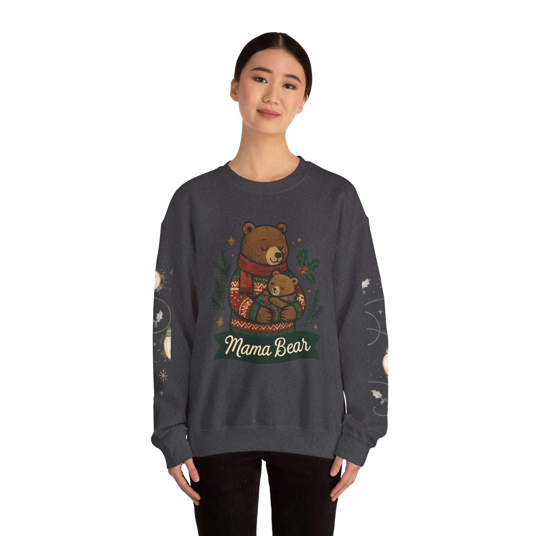 Christmas Lights Sleeve Crewneck Sweatshirt — Holiday Light-Up Sleeve Design