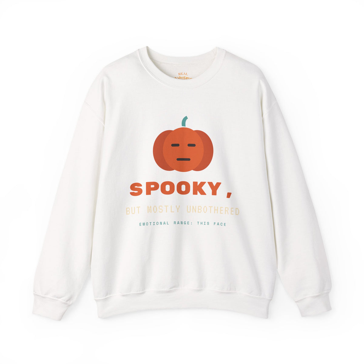 Spooky Pumpkin Crewneck Sweatshirt - Cute Minimal Halloween Pullover