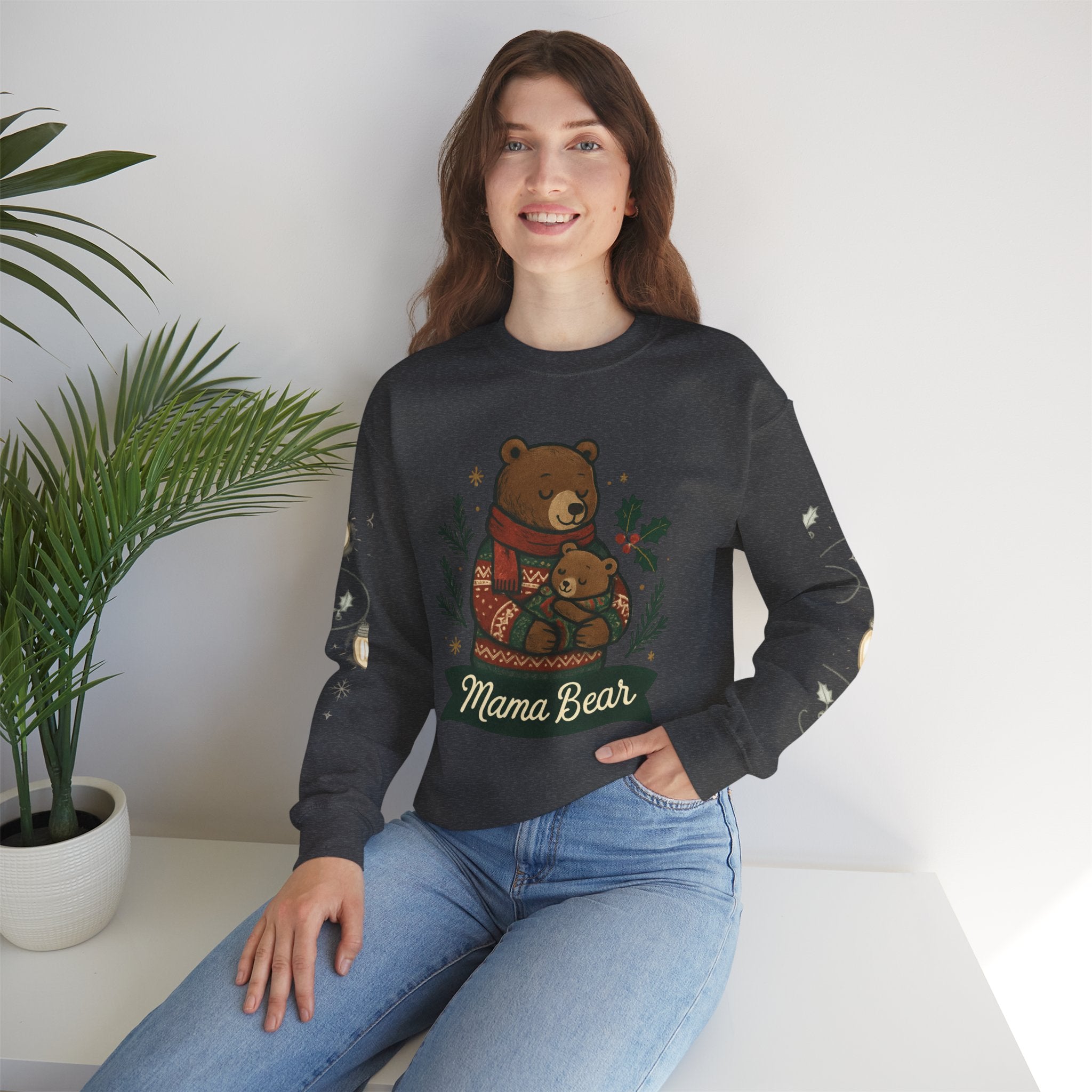 Christmas Lights Sleeve Crewneck Sweatshirt — Holiday Light-Up Sleeve Design