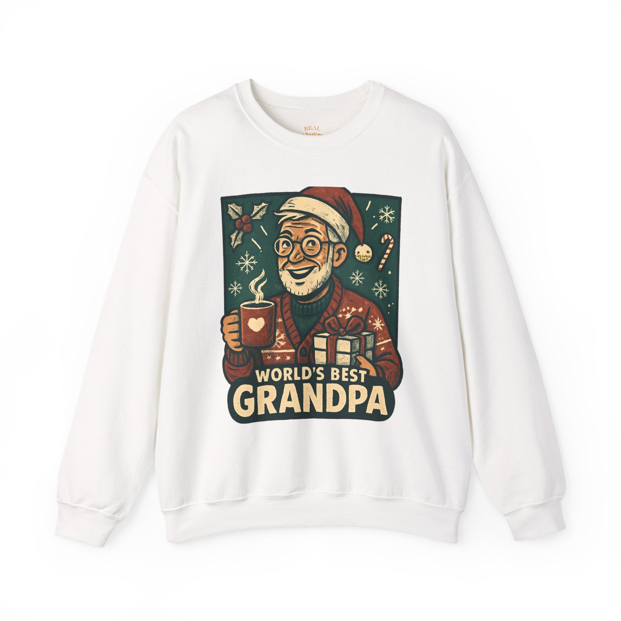 World’s Best Grandpa Christmas Sweatshirt — Cozy Holiday Grandpa Gift