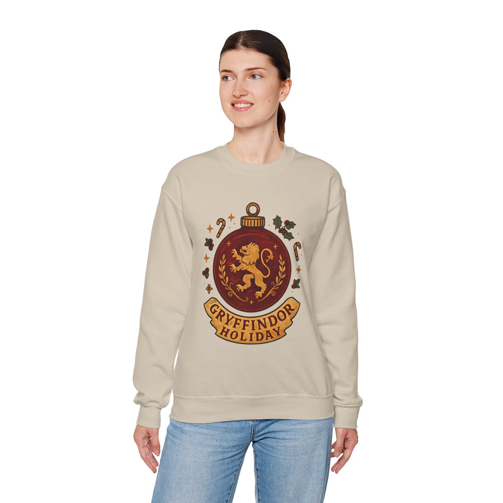 Gryffindor Holiday Sweatshirt — Festive Hogwarts Lion Crewneck