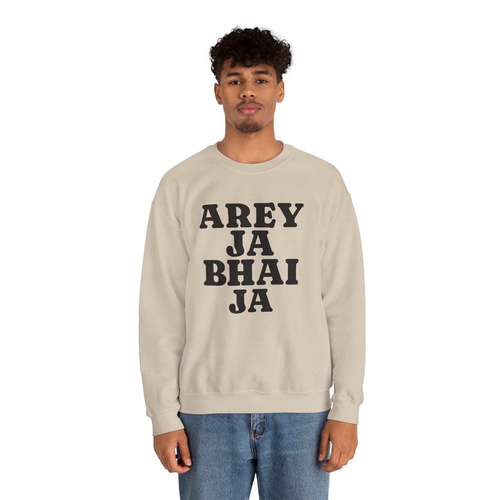 Hyderabadi Crewneck Sweatshirt – 'Arey Ja Bhai Ja' Bold Script