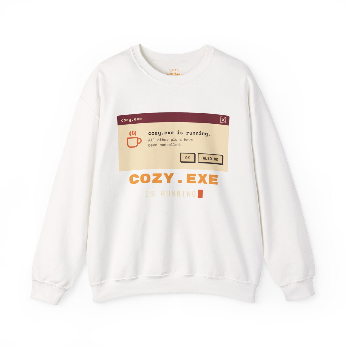 Cozy.exe Crewneck Sweatshirt – Retro Computer Cozy Vibe