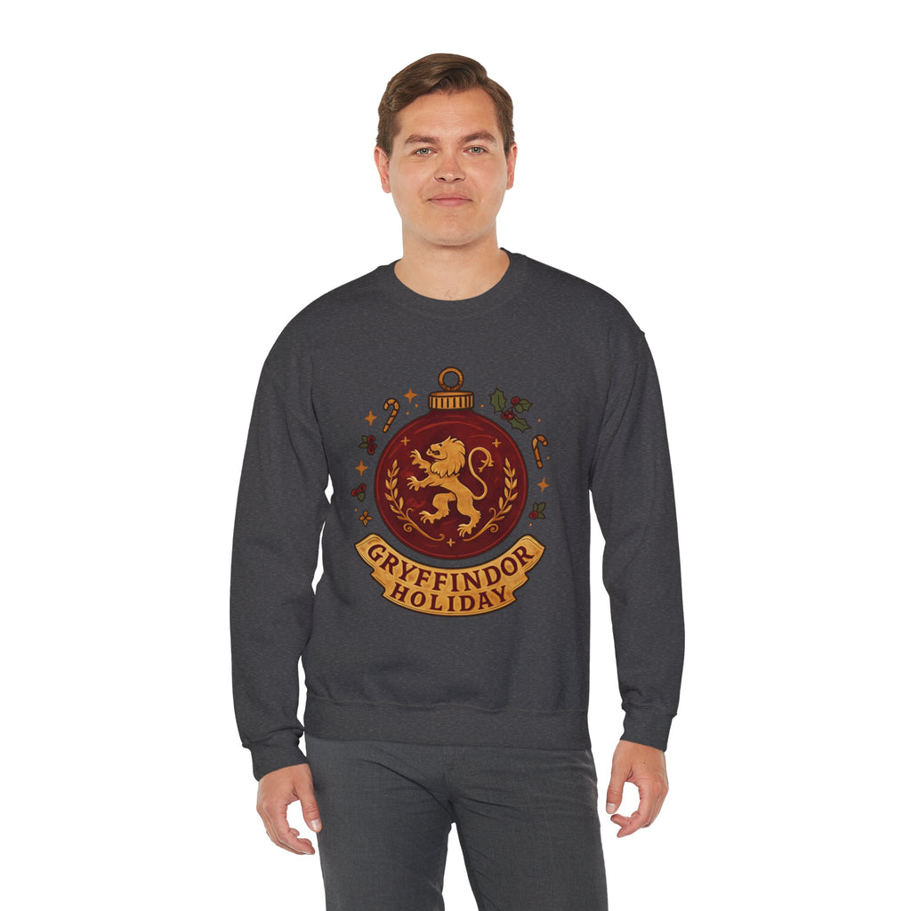 Gryffindor Holiday Sweatshirt — Festive Hogwarts Lion Crewneck
