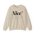 Nice Graphic Crewneck Sweatshirt - Minimal Text Logo Pullover