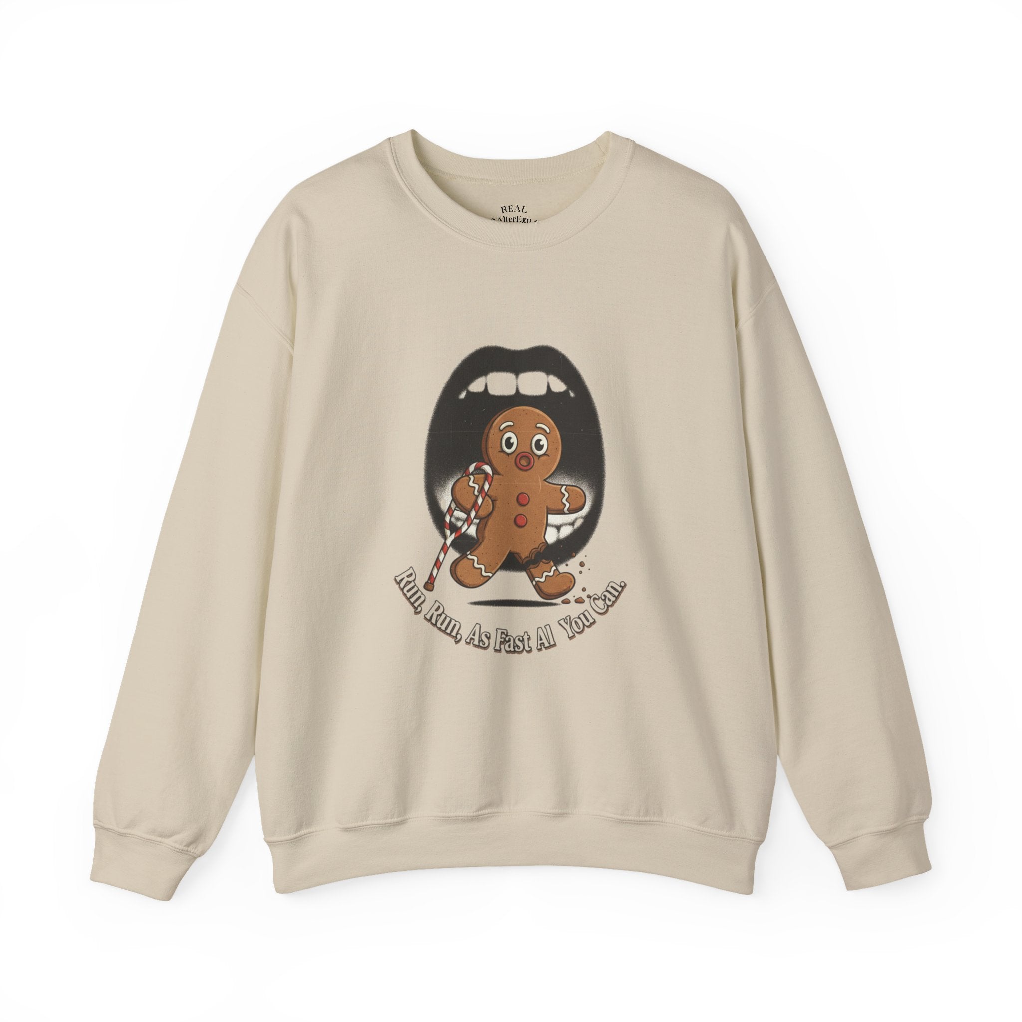 Gingerbread Bites Sweater — Funny "This Bites, So Pass Me the Milk" Crewneck
