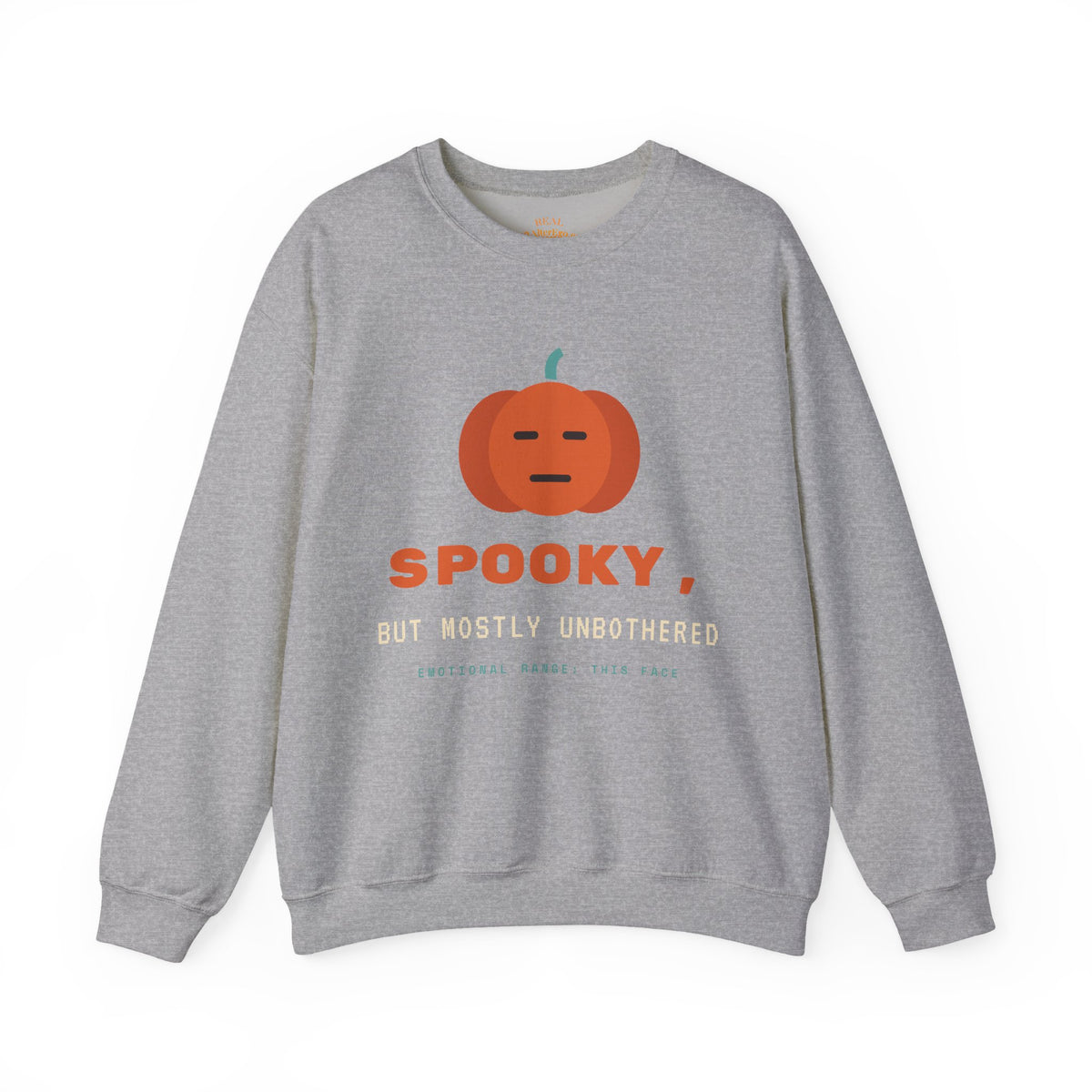 Spooky Pumpkin Crewneck Sweatshirt - Cute Minimal Halloween Pullover