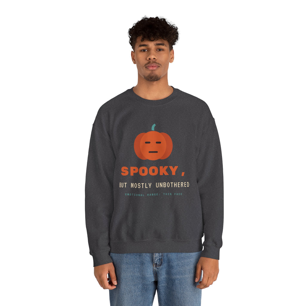 Spooky Pumpkin Crewneck Sweatshirt - Cute Minimal Halloween Pullover