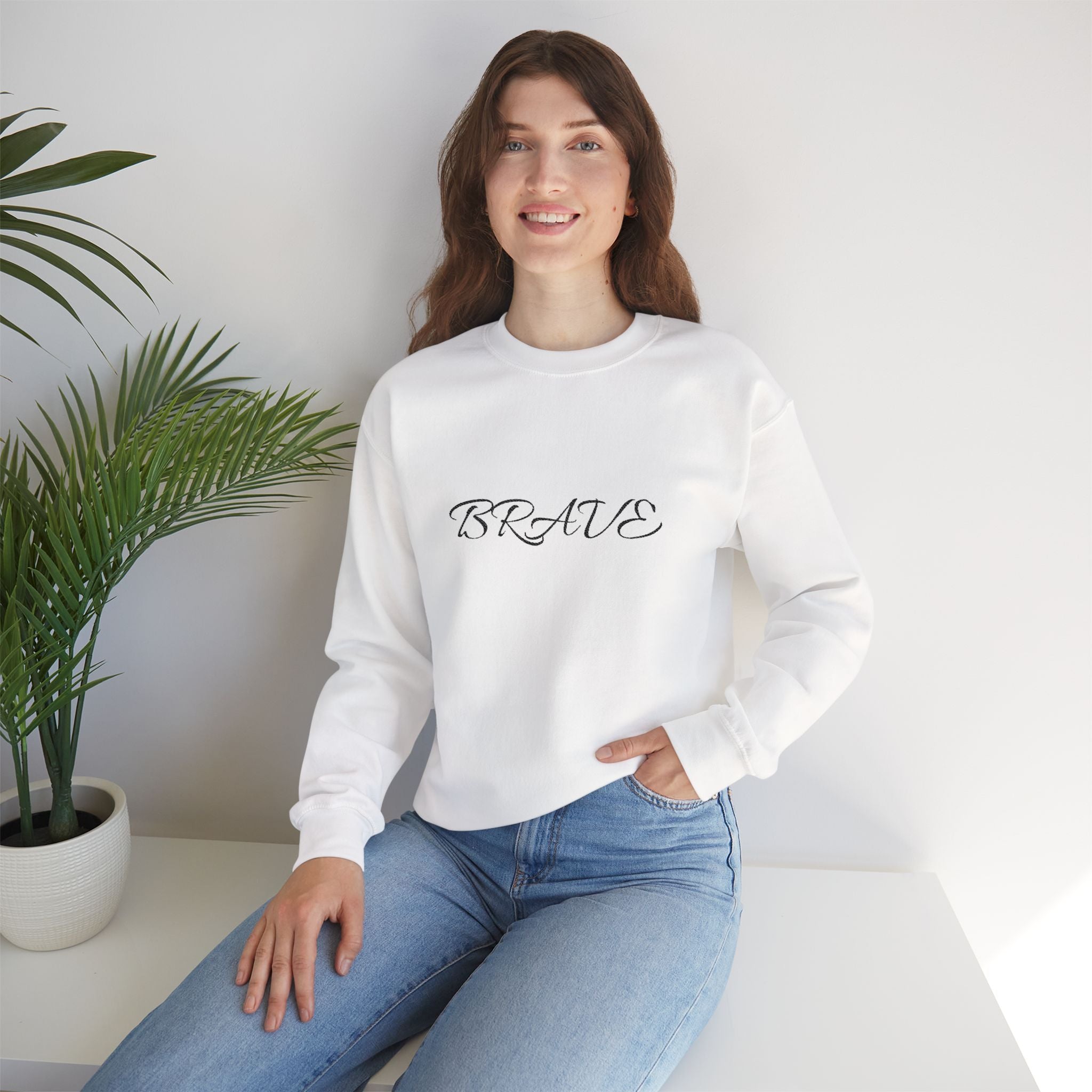 Brave Script Crewneck Sweatshirt