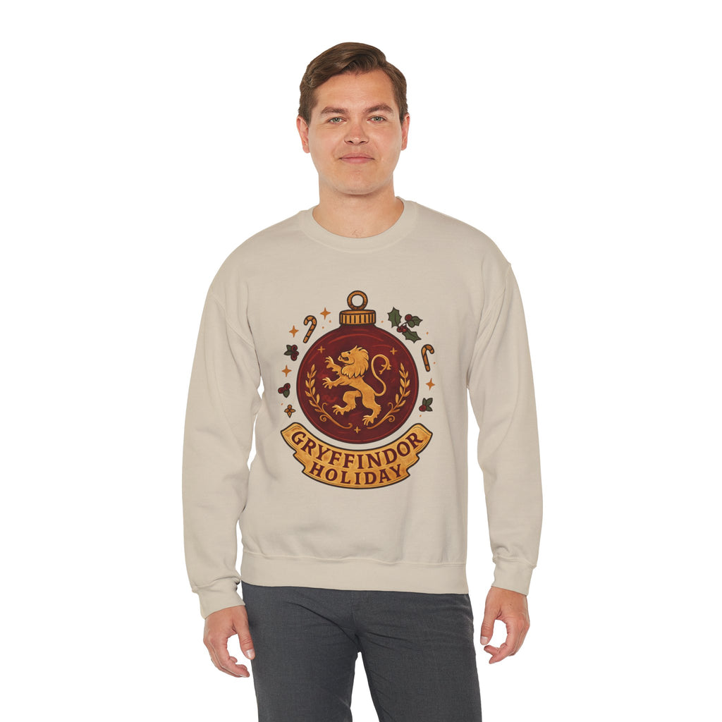 Gryffindor Holiday Sweatshirt — Festive Hogwarts Lion Crewneck