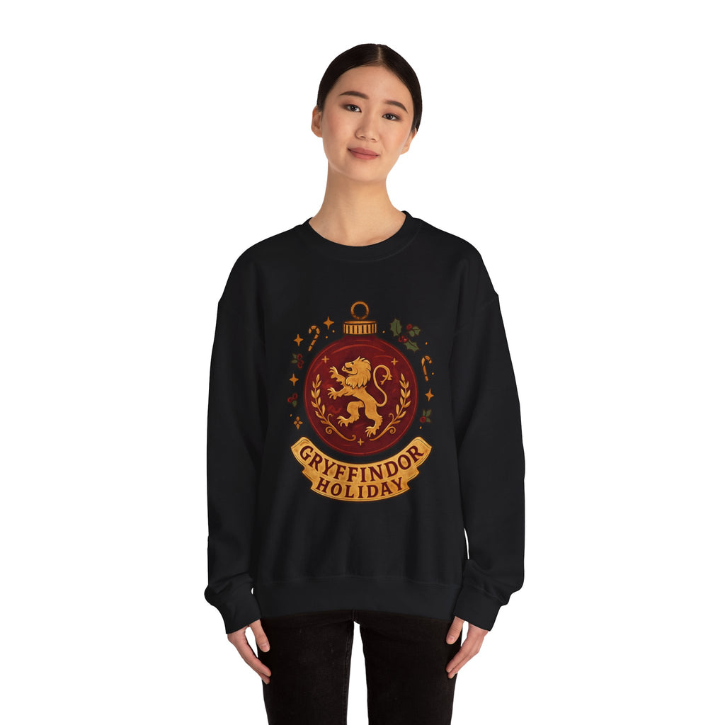 Gryffindor Holiday Sweatshirt — Festive Hogwarts Lion Crewneck