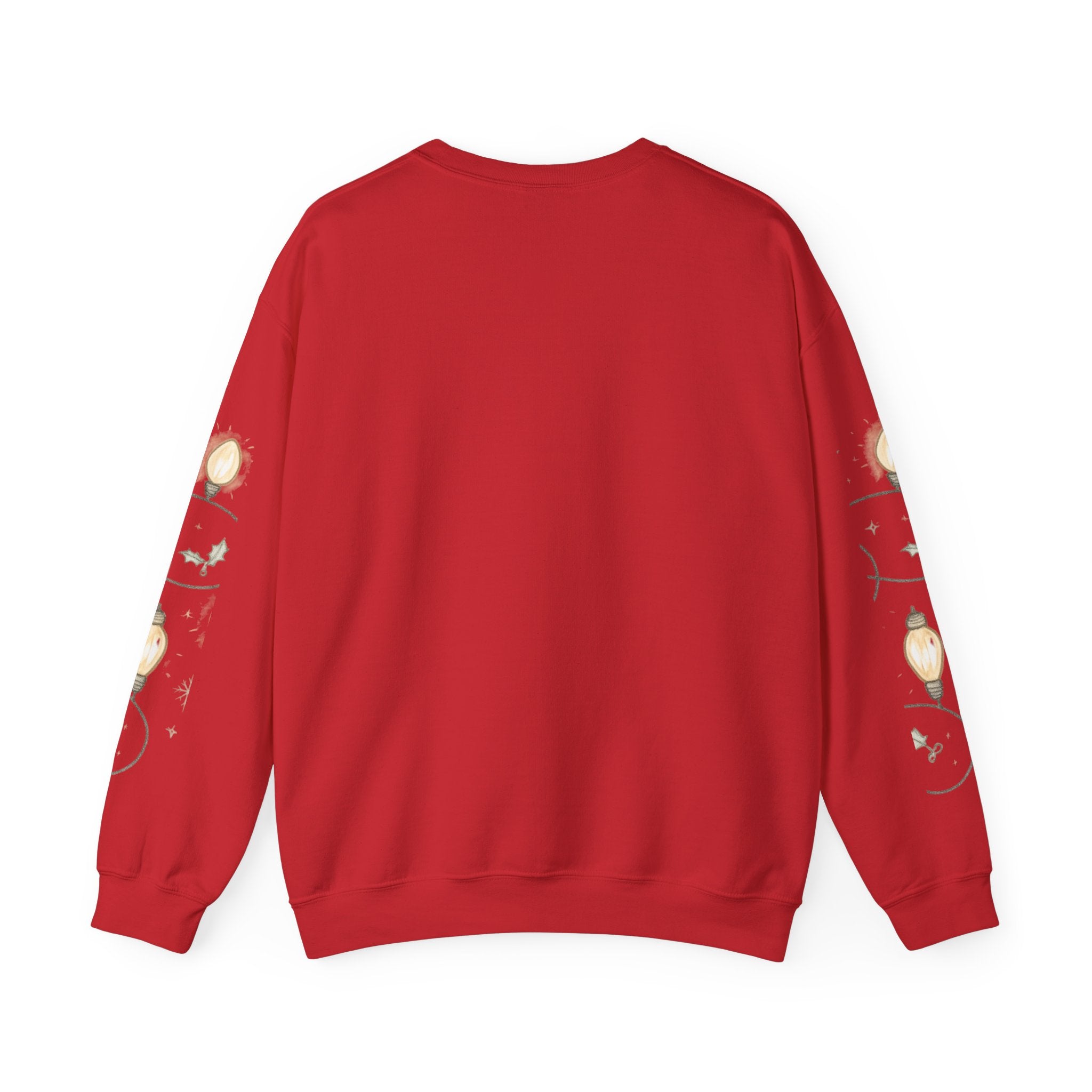 Christmas Lights Sleeve Crewneck Sweatshirt — Holiday Light-Up Sleeve Design