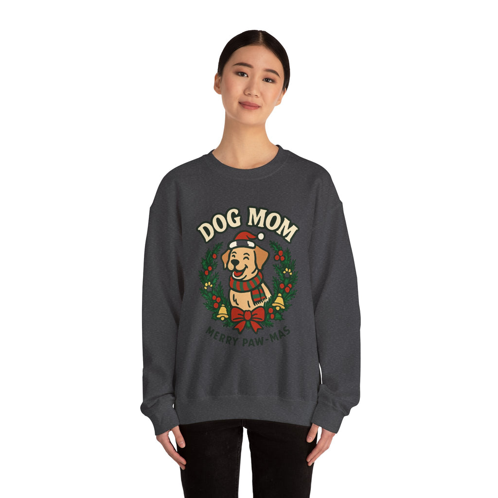 Dog Mom Sweatshirt — Merry Paw-mas Christmas Crewneck