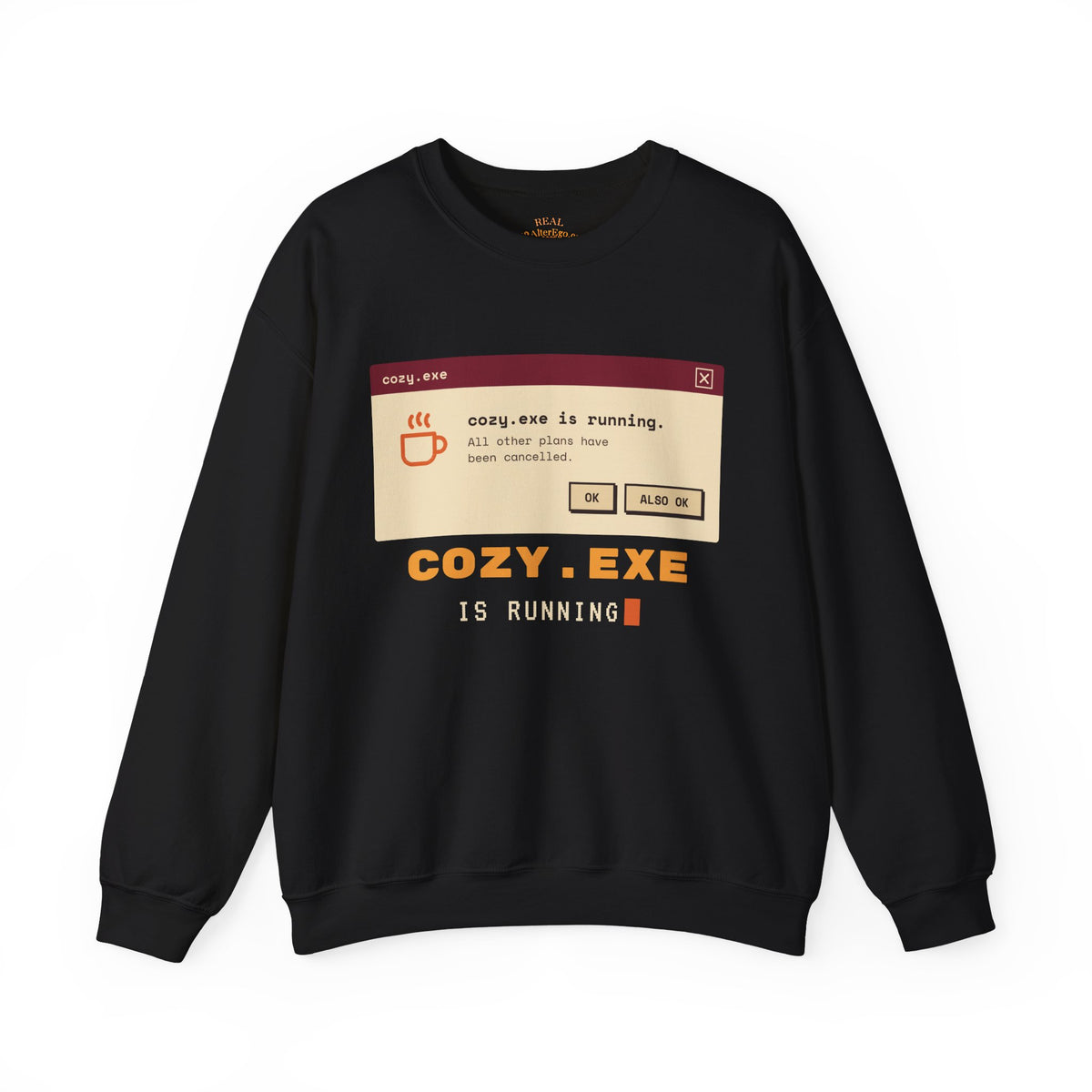 Cozy.exe Crewneck Sweatshirt – Retro Computer Cozy Vibe