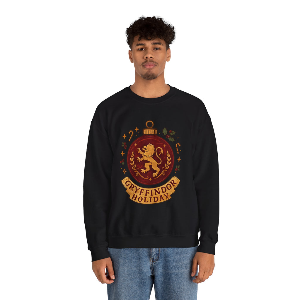 Gryffindor Holiday Sweatshirt — Festive Hogwarts Lion Crewneck