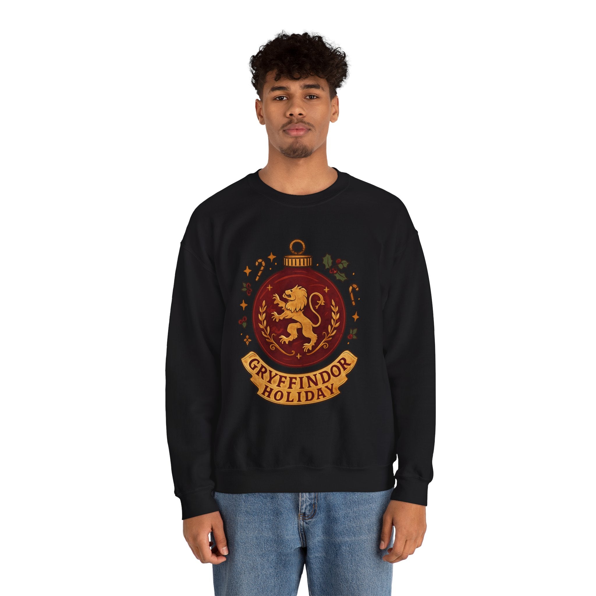 Gryffindor Holiday Sweatshirt — Festive Hogwarts Lion Crewneck