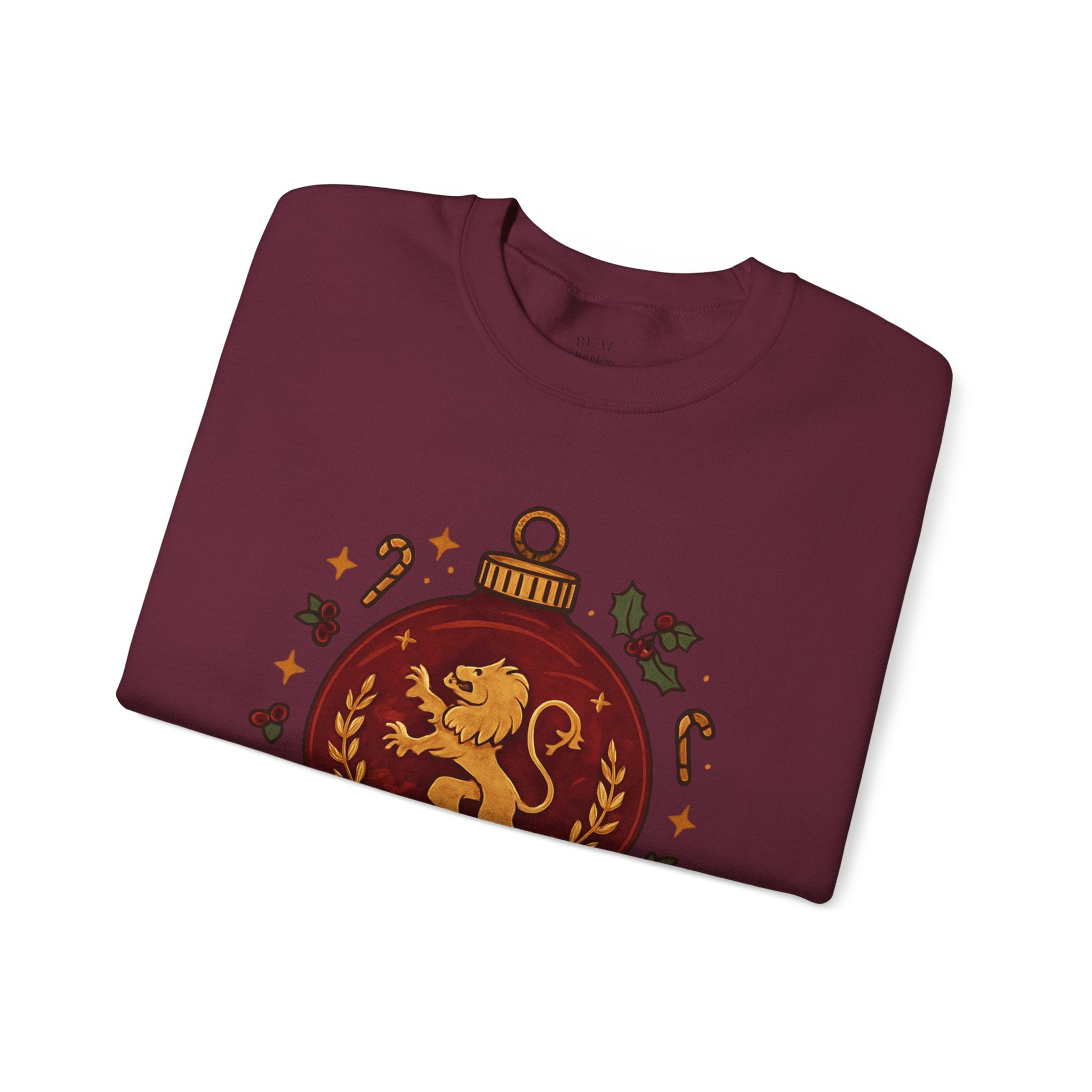 Gryffindor Holiday Sweatshirt — Festive Hogwarts Lion Crewneck