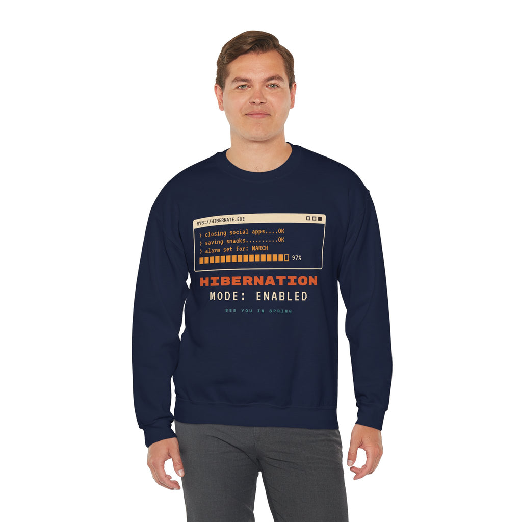 Hibernation Crewneck Sweatshirt - Cozy Winter Sleep Mode Pullover