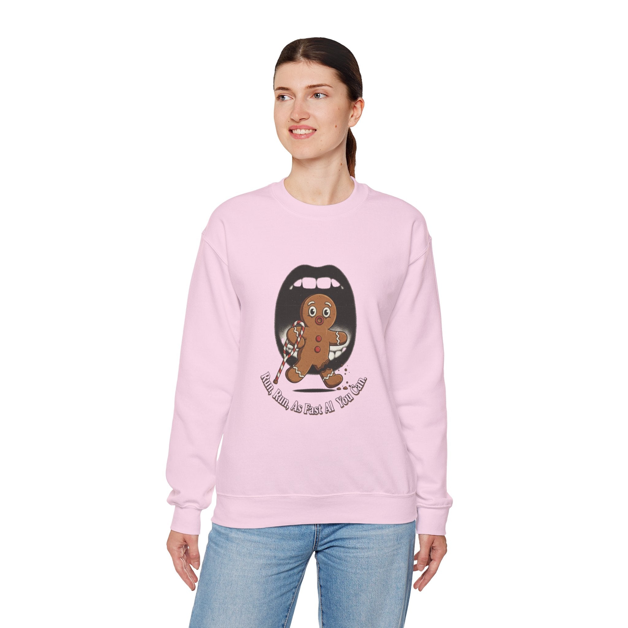 Gingerbread Bites Sweater — Funny "This Bites, So Pass Me the Milk" Crewneck
