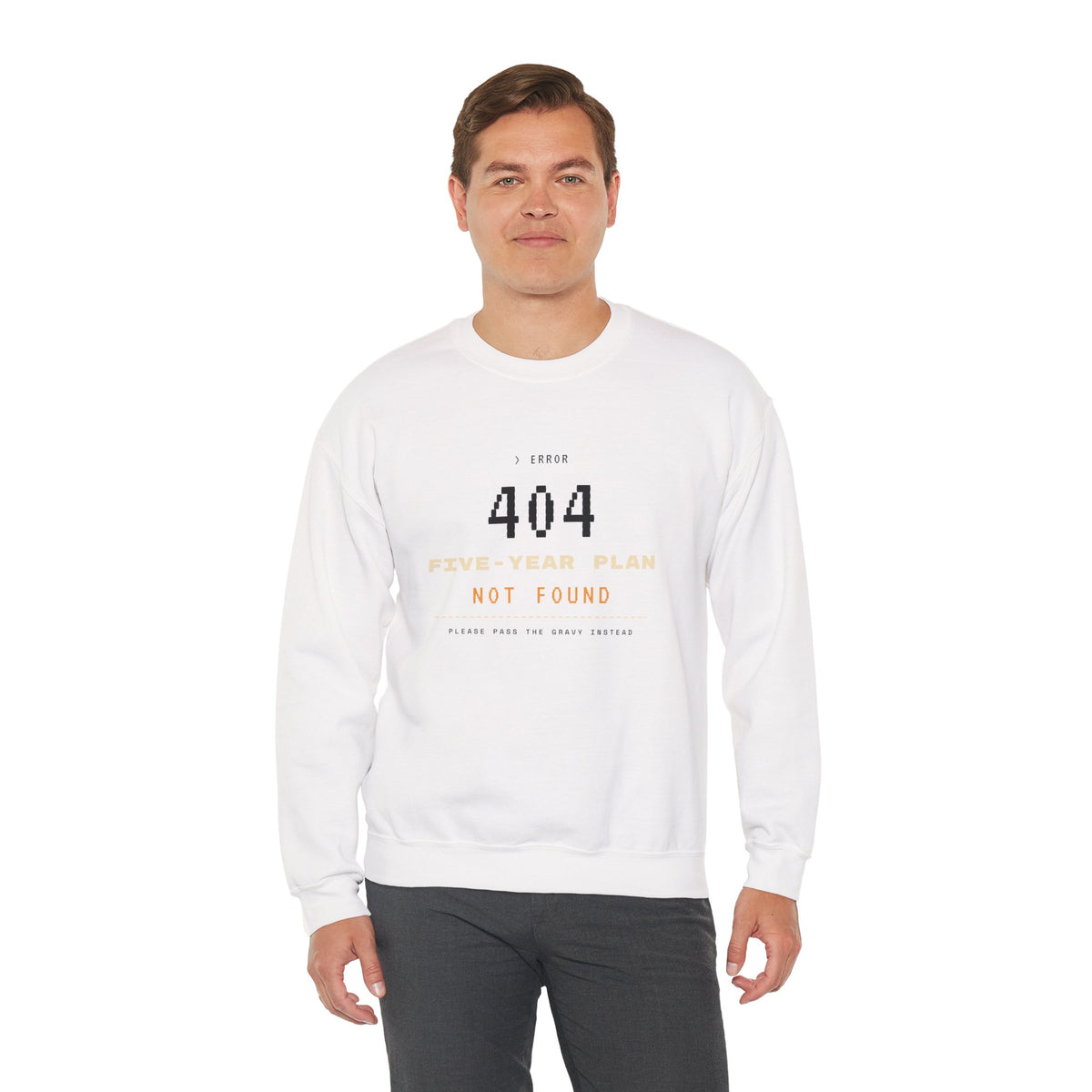 Plan Not Found Sweatshirt | 404 Five-Year Plan Retro Thanksgiving Crewneck