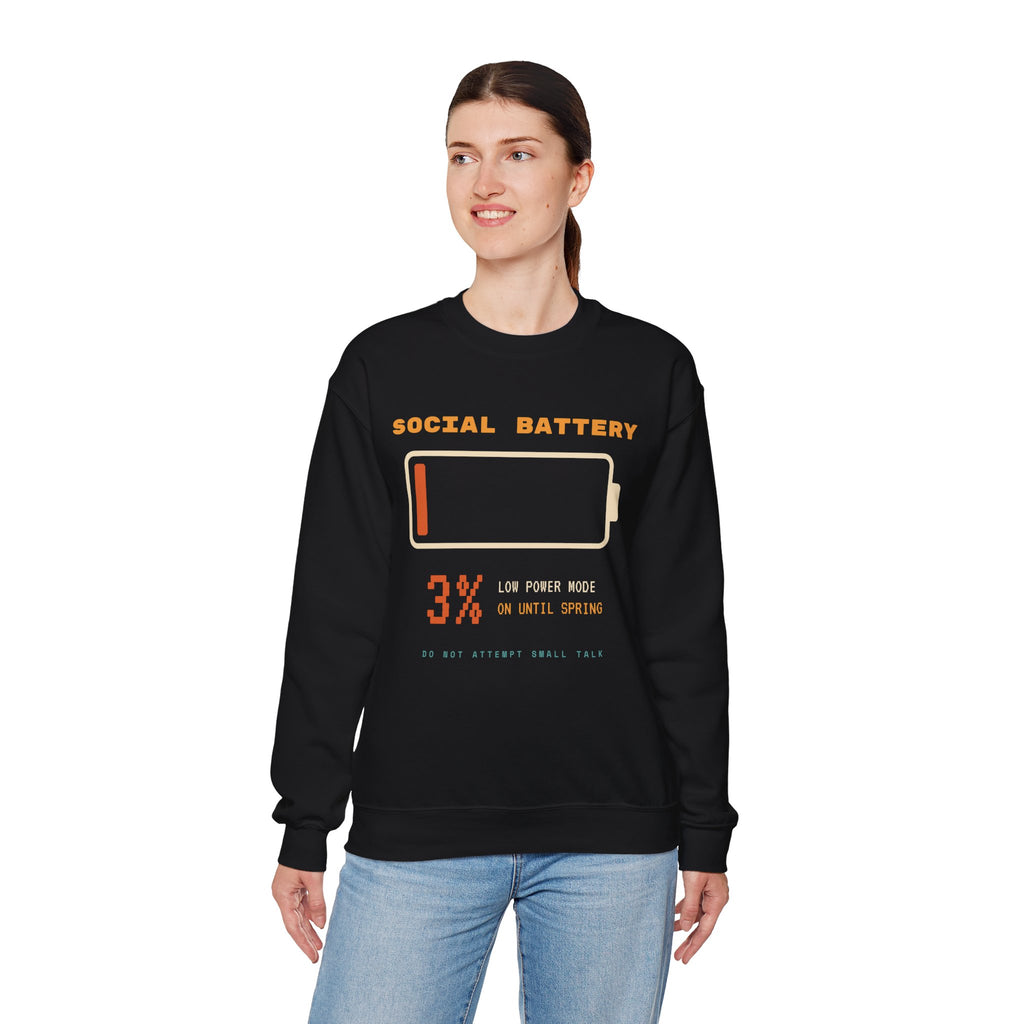 Social Battery 3% Crewneck Sweatshirt