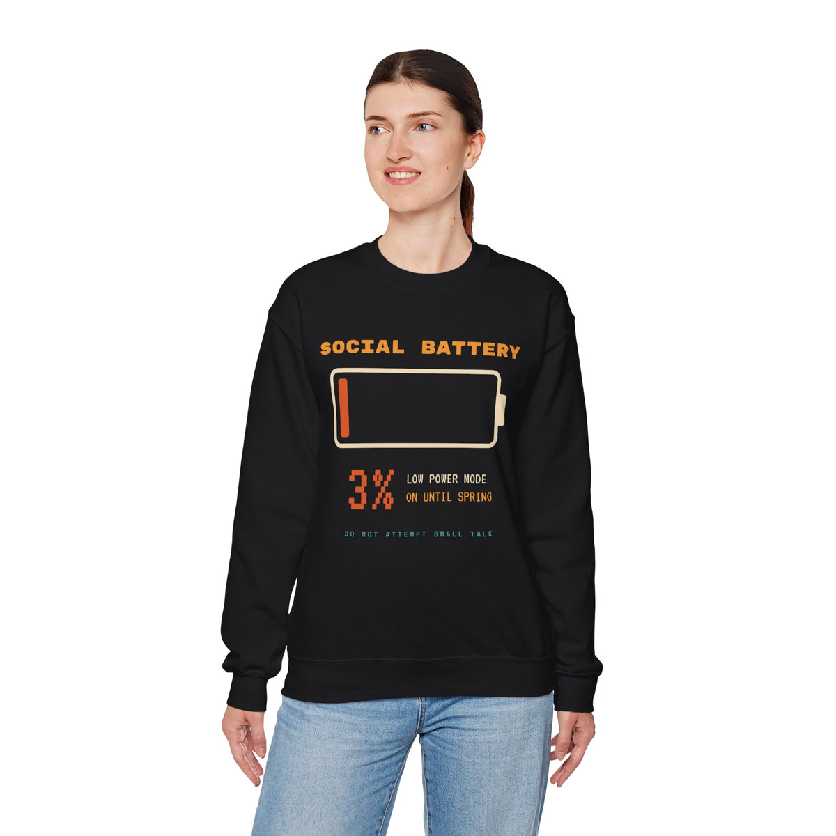 Social Battery 3% Crewneck Sweatshirt